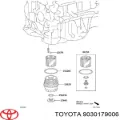 Кільце кришки масляного фільтра внутрішнє TOYOTA 9030179006