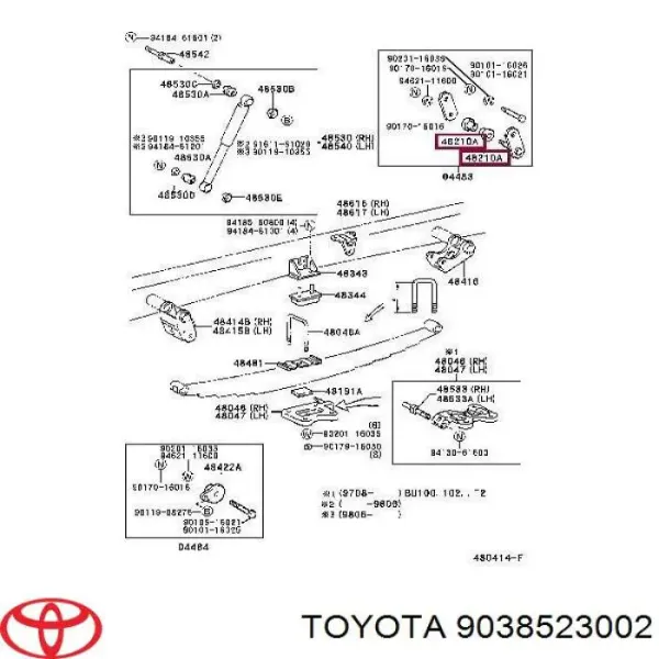 Сайлентблок сережки ресори 9038523002 Toyota