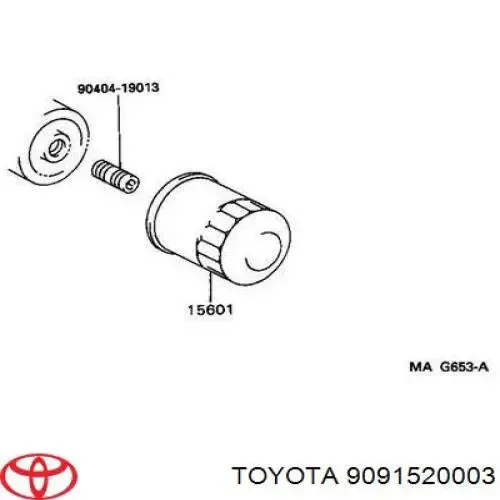 Масляний фільтр 9091520003 Toyota