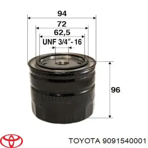 Масляний фільтр 9091540001 Toyota