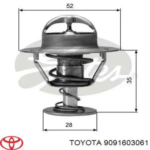 Термостат 9091603061 Toyota