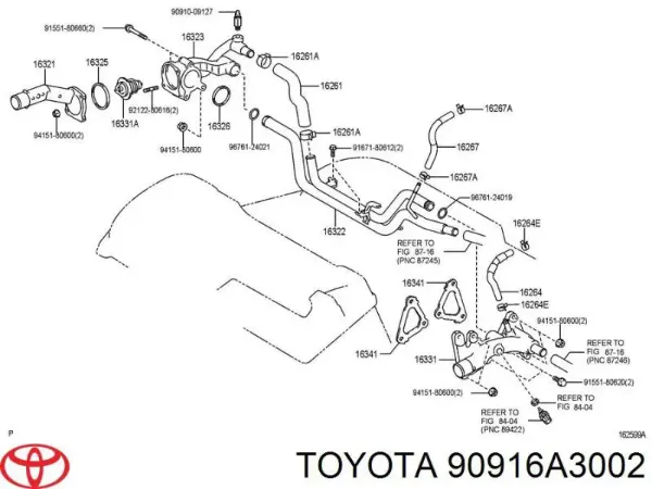 Термостат 90916A3002 Toyota
