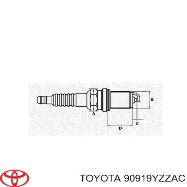 Купити 90919YZZAC Toyota Свічка запалювання