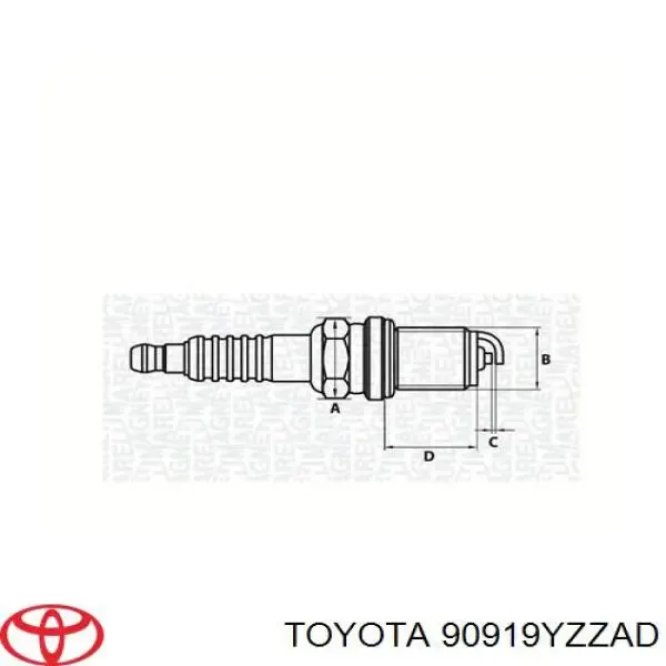 Свічки запалювання 90919YZZAD Toyota