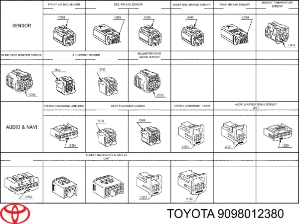 Роз'єм (фішка) датчика контролю мертвої зони 61891134 Sumitomo