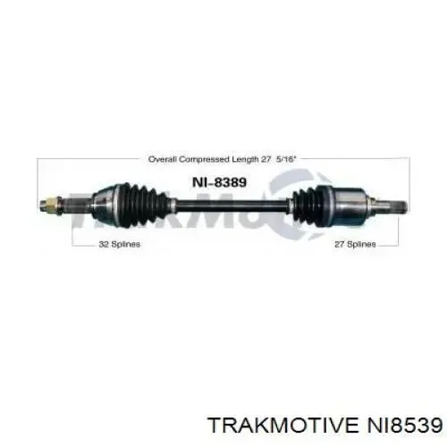Піввісь права 391003TA0B Nissan/Infiniti