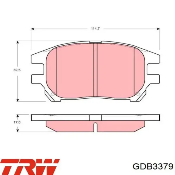 Передні тормозні колодки PF1481 Nisshinbo