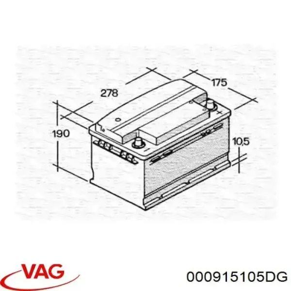 Авто акумулятор VAG 000915105DG ціна, від