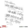 Сальник АКПП/КПП, вхідного/первинного валу Volkswagen Golf 1H1