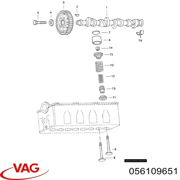 Сухар клапану 056109651 VAG