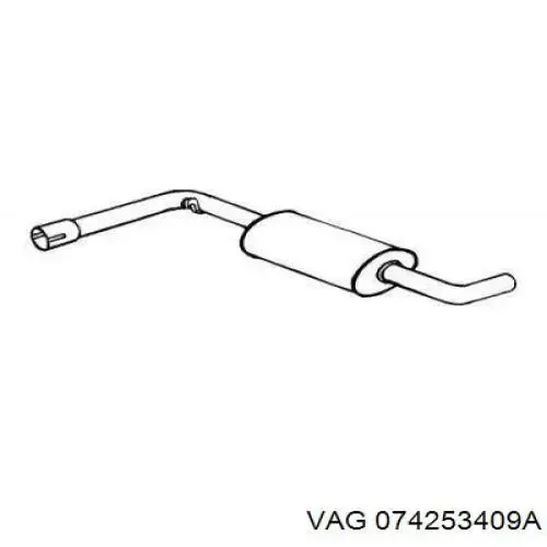 Глушник, центральна частина 074253409A VAG