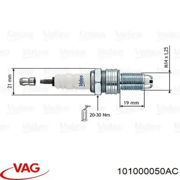 101000050AC VAG Свіча запалювання