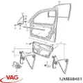 Ремкомплект механізму склопідіймача передніх дверей VAG 1JM898461