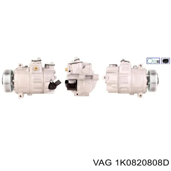 Компресор кондиціонера 1K0820808D VAG