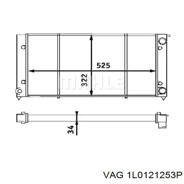 Радіатор Volkswagen Passat B2