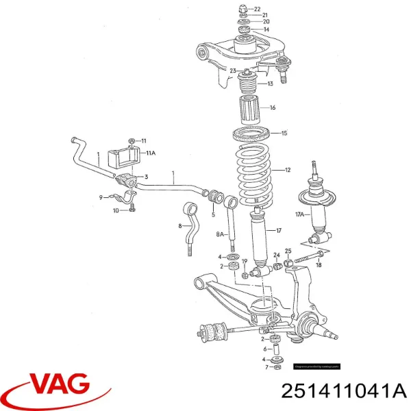 Втулка переднього стабілізатора MG0802A Metgum