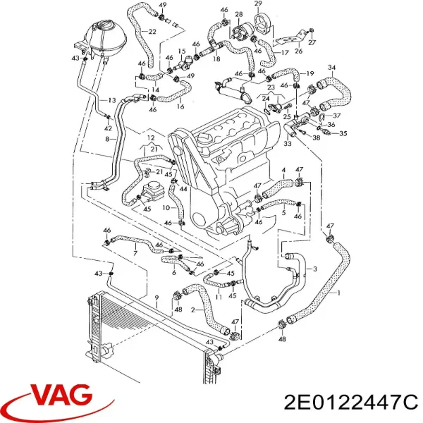 Шланг/патрубок радіатора охолодження, верхній 3121053 Autotechteile