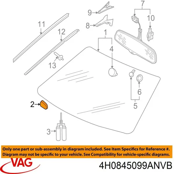 Лобове скло 4H0845099A VAG