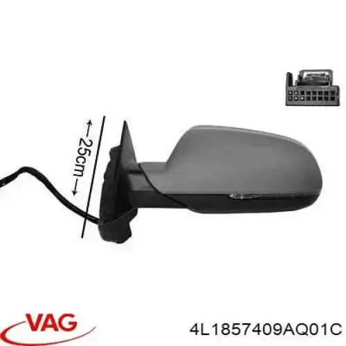 Ліве бокове дзеркало 4L1857409AQ01C VAG