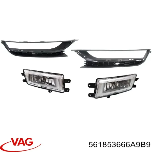 Решітка переднього бампера, права FP7439912 VAG