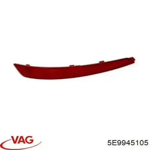 5E9945105VAG-Катафот(відбивач)задньогобампера,лівий