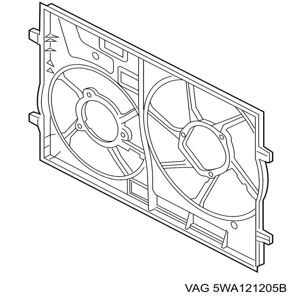 Дифузор (кожух) радіатора охолодження 5WA121205B VAG