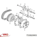 Компресор кондиціонера Volkswagen Transporter 70B, 70C, 7DB, 7DK, 70J, 70K, 7DC, 7DJ