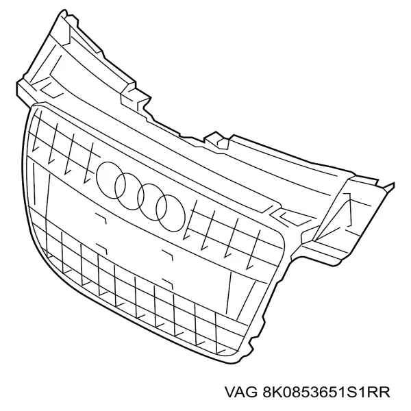 Решітка радіатора 8K0853651S1RR VAG