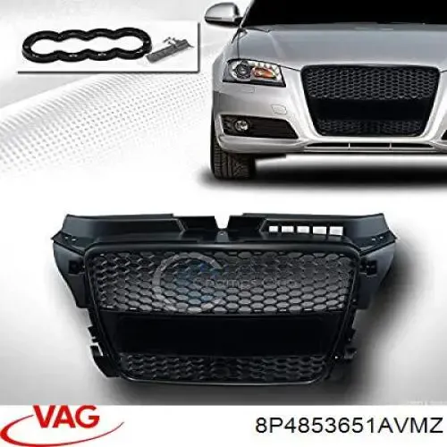 Решітка радіатора 8P4853651AVMZ VAG