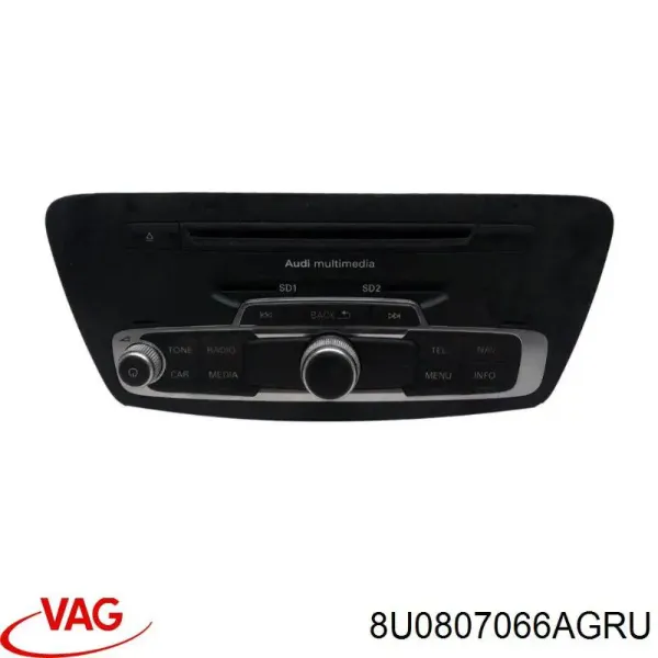 Бампер передній, права частина 8U0807066AGRU VAG