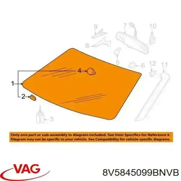 Лобове скло 8620AGAMVZ Sekurit