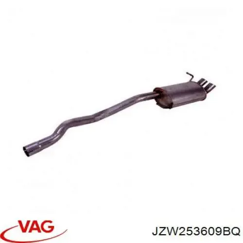 Глушник, задня частина JZW253609BQ VAG