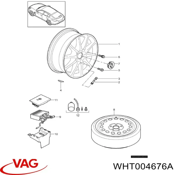 Колісний болт WHT004676A VAG