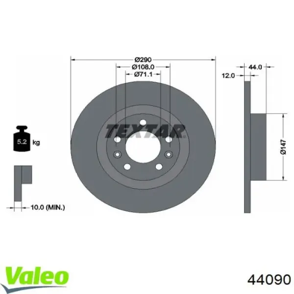 Фара права 44090 VALEO