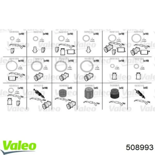 Кільце ущільнювальне трубки кондиціонера 508993 VALEO