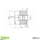 Шків генератора VALEO 588131 Шків генератора VALEO 588131