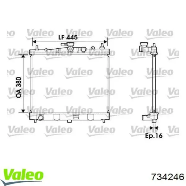 Радіатор 734246 VALEO