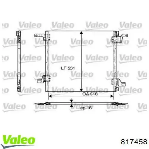 Радіатор кондиціонера 817458 VALEO
