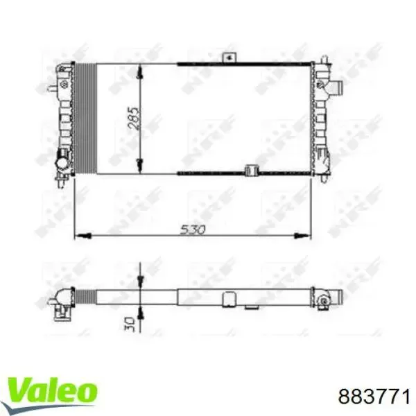 Радіатор 883771 VALEO