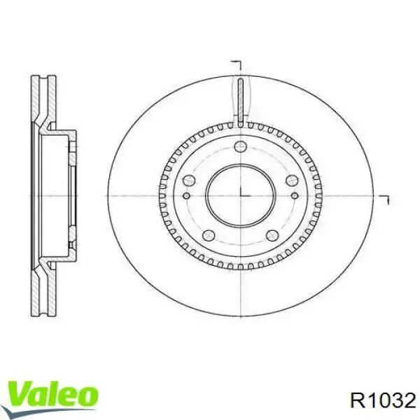 Гальмівні диски передні R1032 VALEO