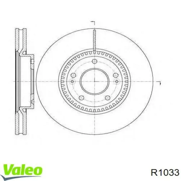 Гальмівні диски передні R1033 VALEO