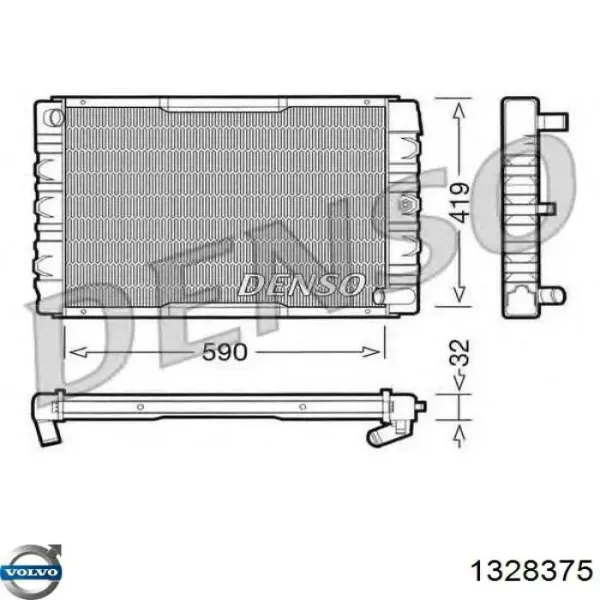 Радіатор 8602062 Volvo