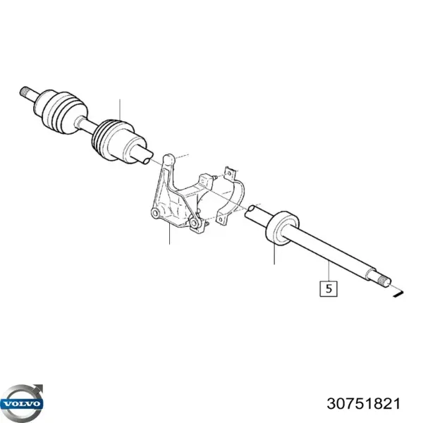 Пильник ШРКШа внутрішній, правий 30751821 Volvo