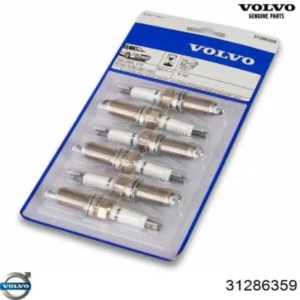 Свічки запалювання 31286359 Volvo