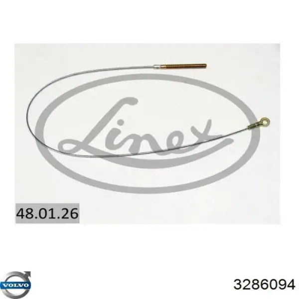 Трос ручного гальма передній 3212011 Volvo