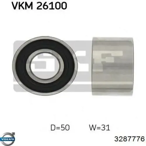 Ролик паразитний ГРМ 3287776 Volvo