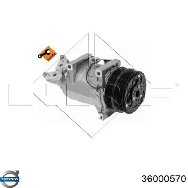 Компресор системи кондиціювання Volvo 36000570 ціна, від