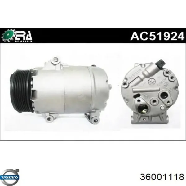 36001118 Volvo Компресор холодоагенту