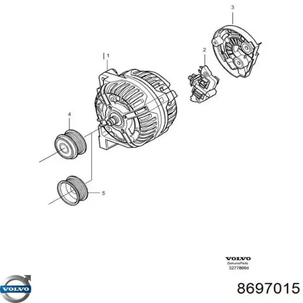 Реле генератора 8697015 Volvo