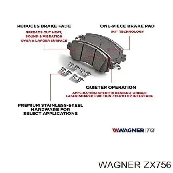Передні тормозні колодки ZX756 Wagner